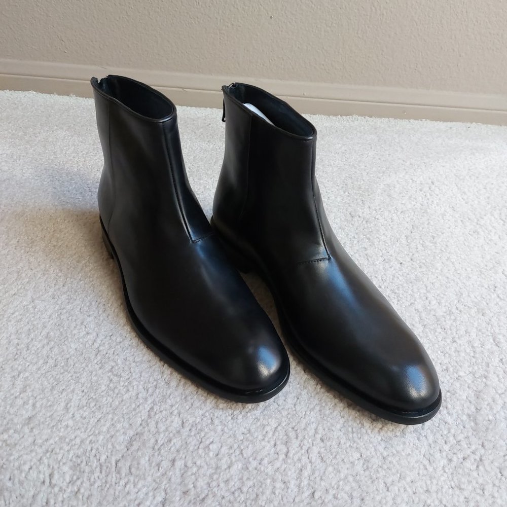 John Varvatos NYC Back Zip Boot US 9.5 men's BLACK